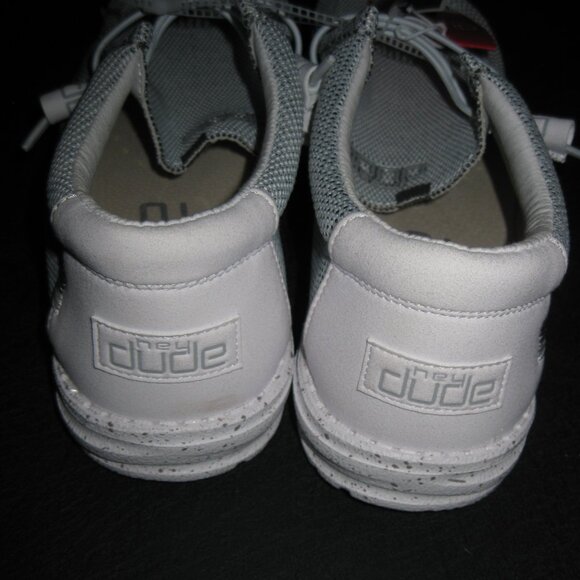 Men's Hey Dude, Wally Sox Style Slip-On Stone white (light gray look) size 12 - Picture 4 of 9
